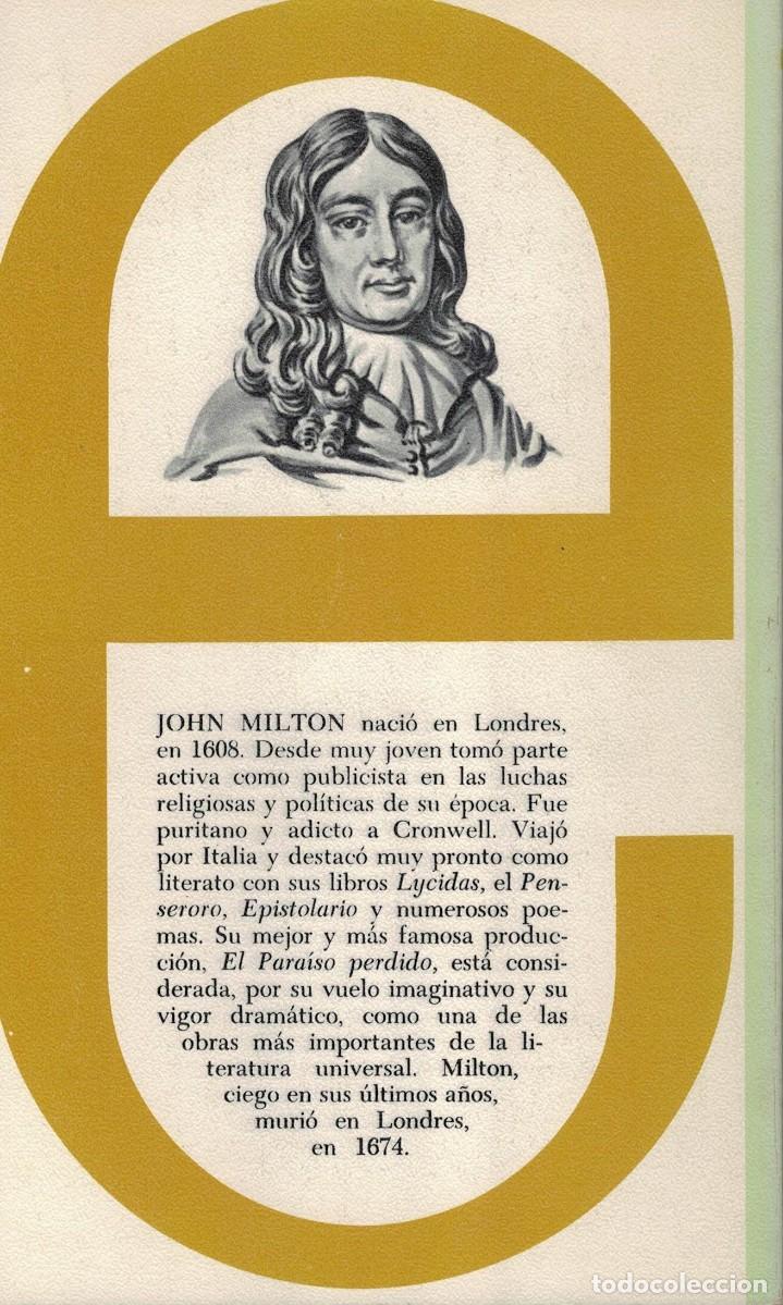Libros de segunda mano: John Milton, El para&iacute;so perdido / Mediterr&aacute;neo - Foto 2