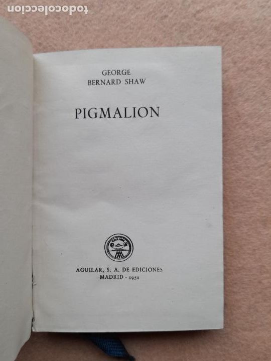 Libros de segunda mano: Pigmali&oacute;n. George Bernard Shaw. Crisol n&ordm; 8 Bis - Foto 3
