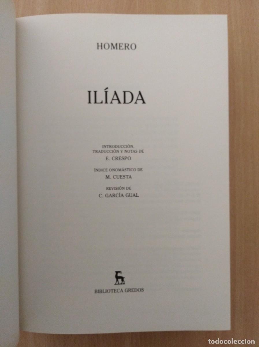 Libros de segunda mano: IL&Iacute;ADA + ODISEA. Homero. Editorial Gredos - Foto 5