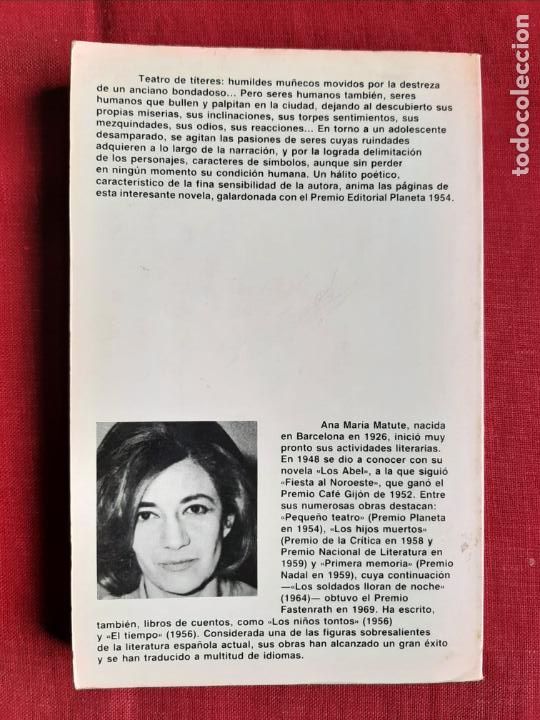 Libros de segunda mano: Peque&ntilde;o teatro - Matute, Ana Mar&iacute;a - Foto 2