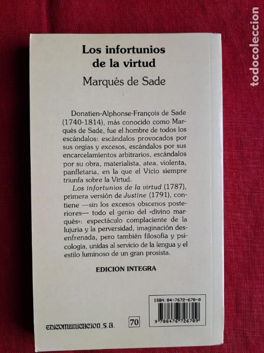 Libros de segunda mano: Los infortunios de la virtud - Marqu&eacute;s de Sade - Foto 2