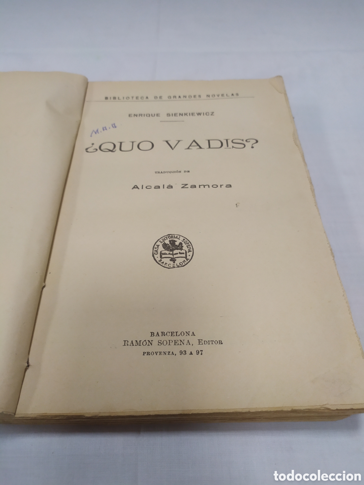 Libros de segunda mano: Quo Vadis?. Enrique Sienkiewicz. Ram&oacute;n Sopena Editor - Foto 3