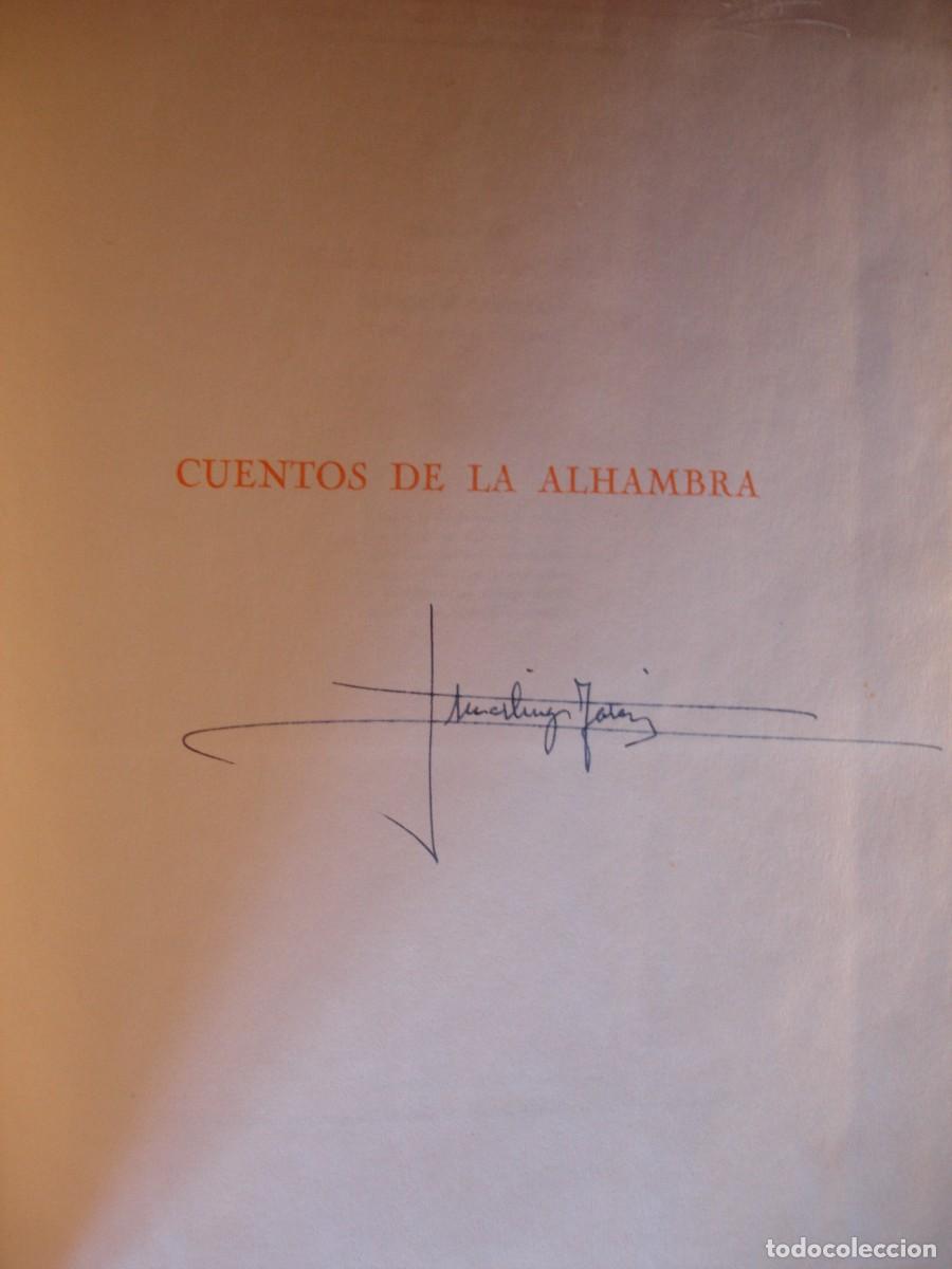 Libros de segunda mano: CUENTOS DE LA ALHAMBRA WASHINGTON IRWING .LUIS ALVAREZ BUENOS AIRES ED NUMERADA EJEMPLAR 501 - Foto 3