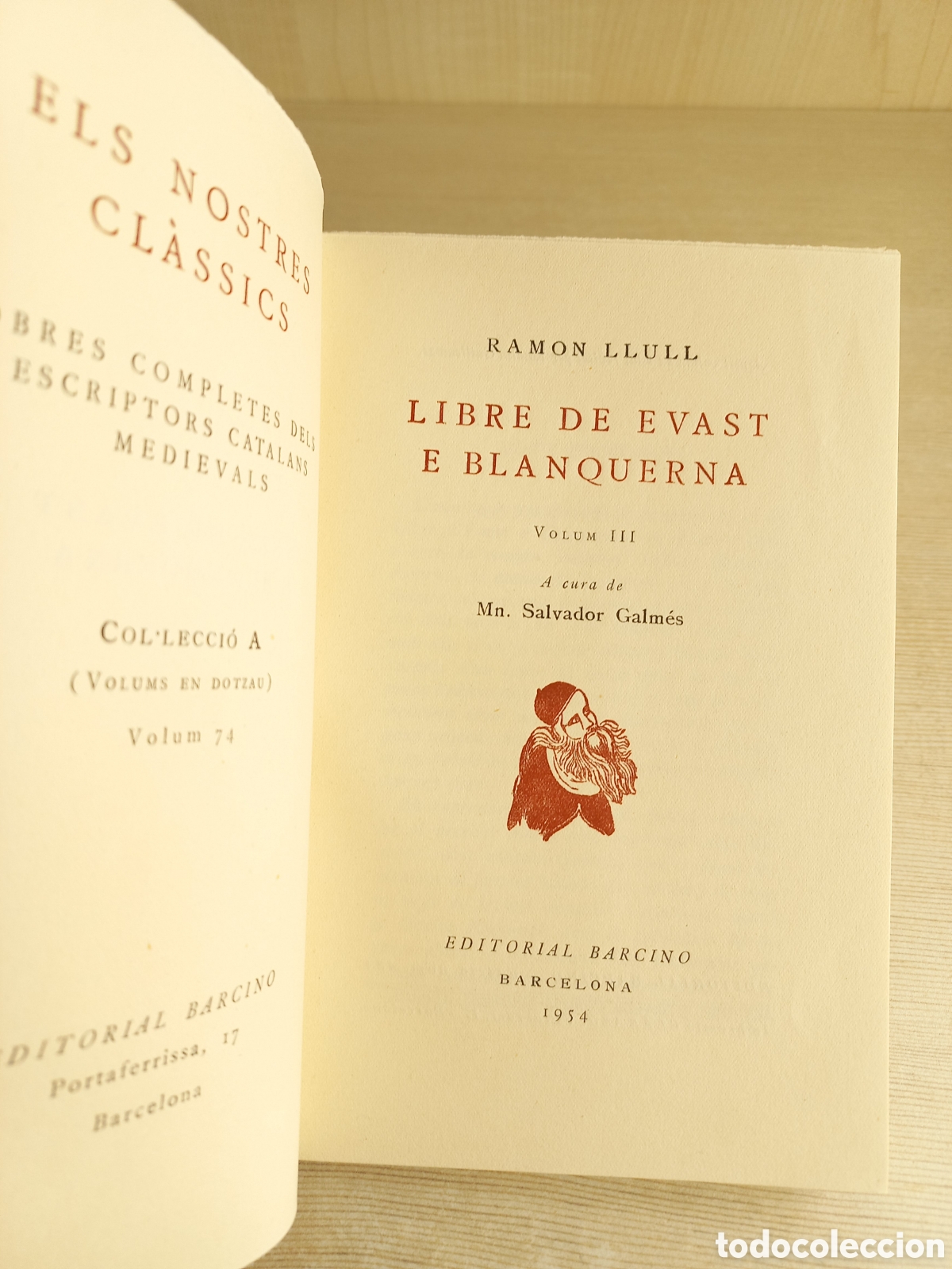 Libros de segunda mano: Libre de Evast e Blanquerna III. Ramon Llull. Editorial Barcino, col-lecci&oacute; els nostres classics - Foto 5