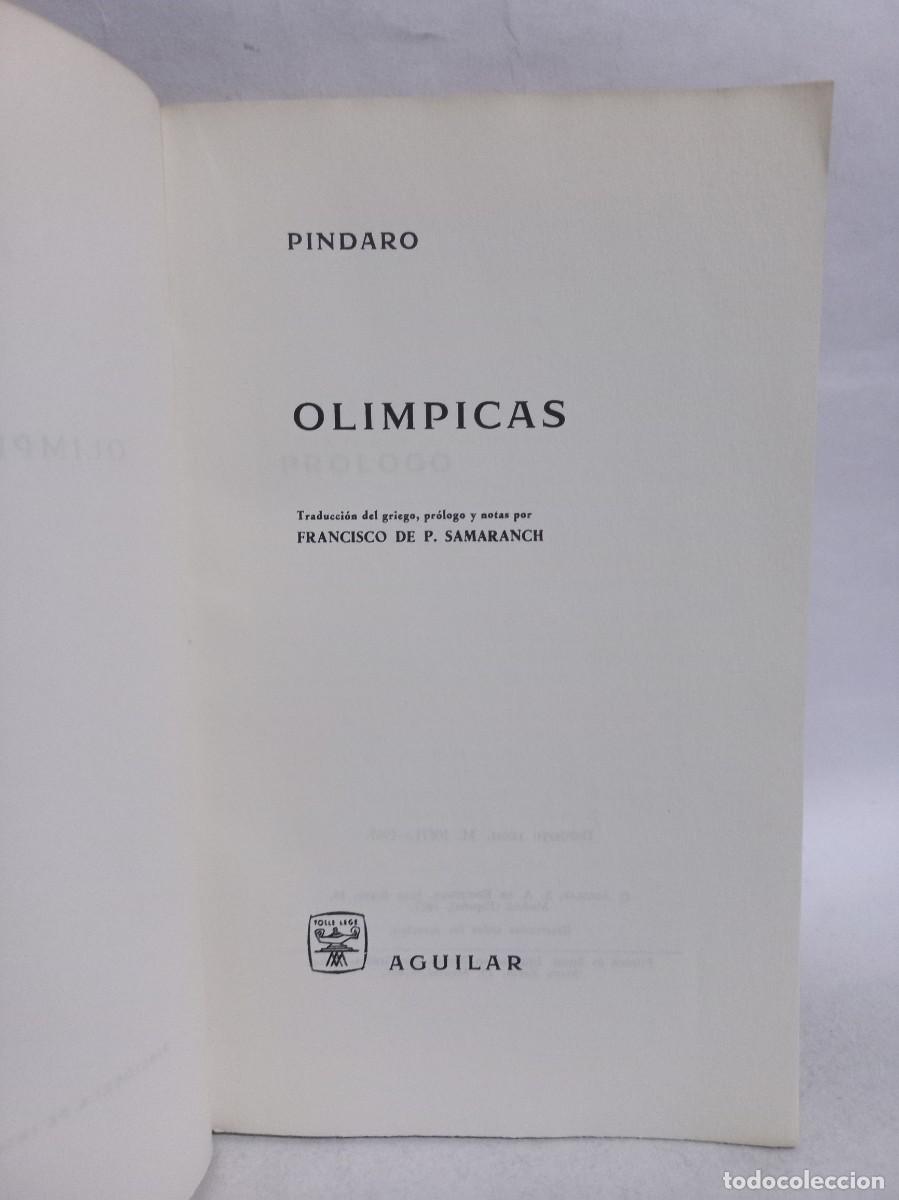 Libros de segunda mano: P&iacute;ndaro - Olimpicas - 1967 - Foto 2
