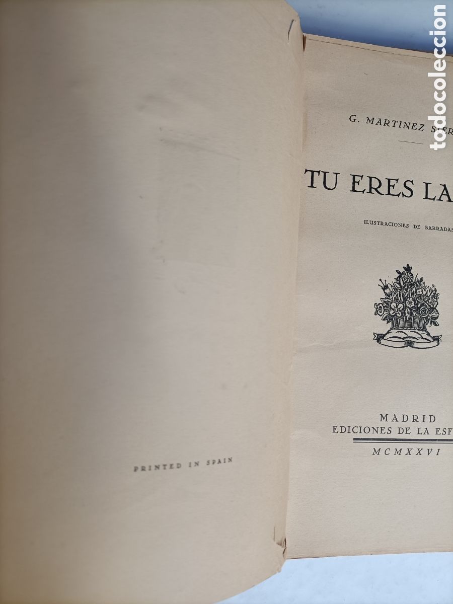 Libros de segunda mano: Tu eres la paz G.Martinez Sierra .Ilustraciones de Barradas Ediciones de las Esfinge - Foto 6