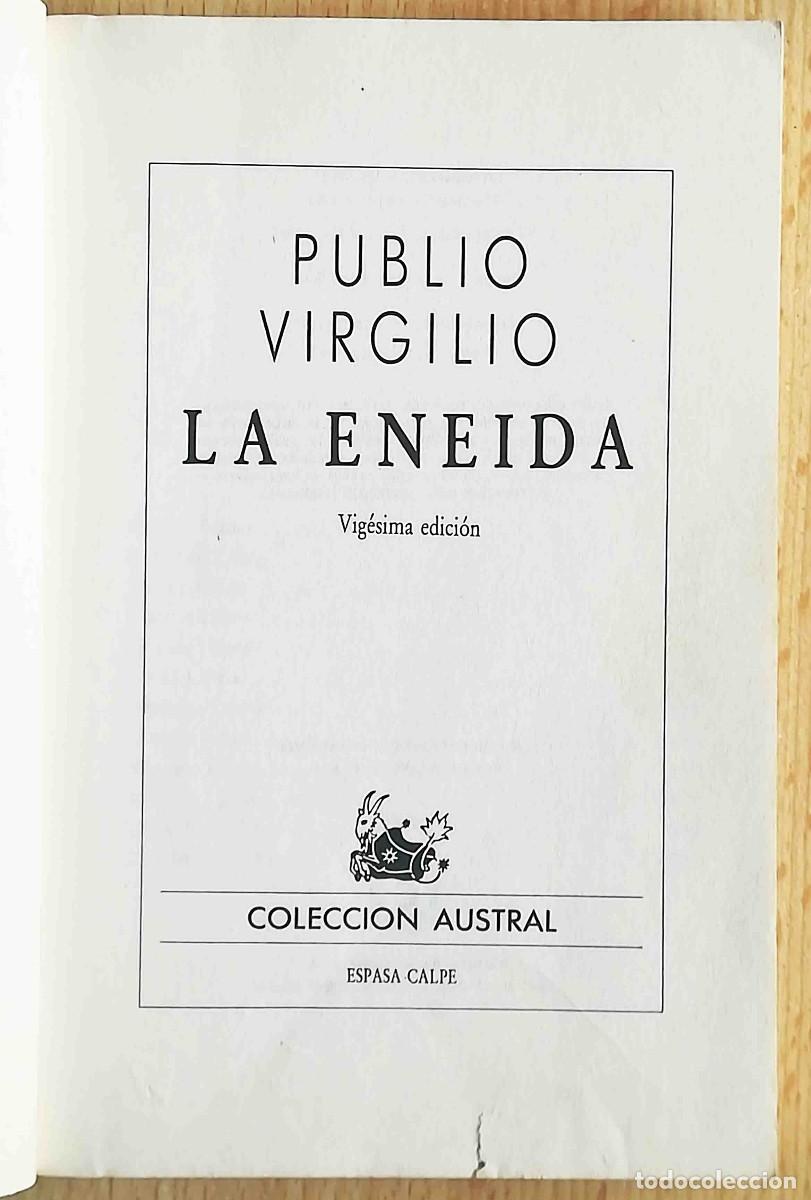Libros de segunda mano: La Eneida (Publio Virgilio) Austral - Foto 2