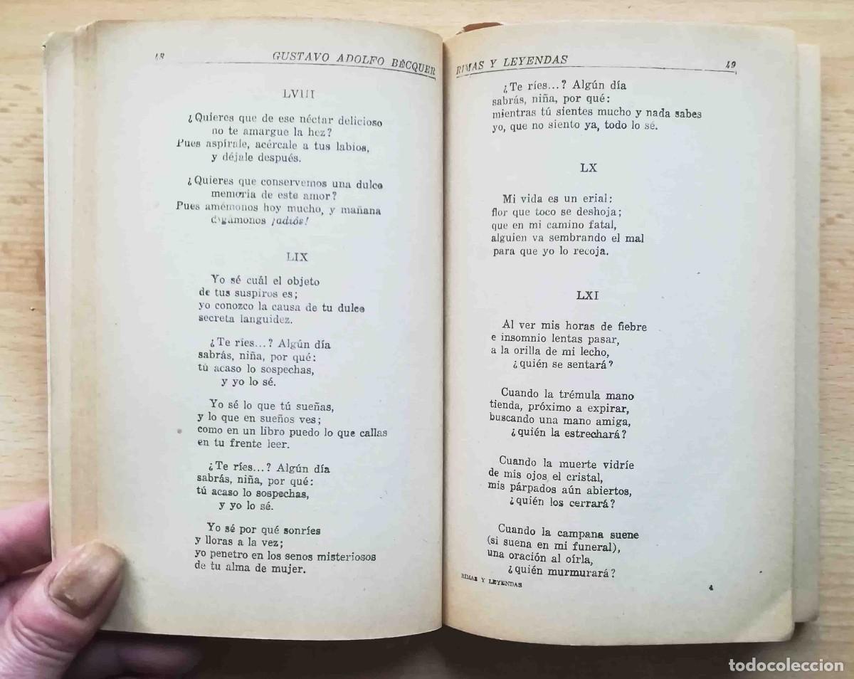 Libros de segunda mano: Rimas y leyendas (Gustavo Adolfo B&eacute;cquer) Austral - Foto 4