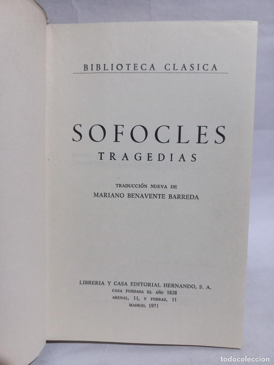 Libros de segunda mano: S&oacute;focles - Tragedias - 1971 - Foto 3