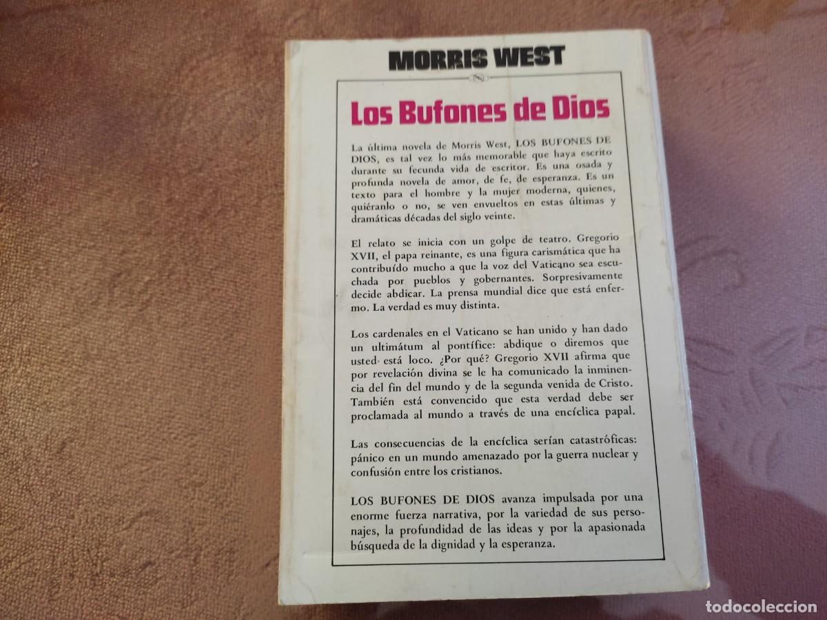 Libros de segunda mano: Los Bufones de Dios Morris West Ed Vergara 1981 - Foto 3
