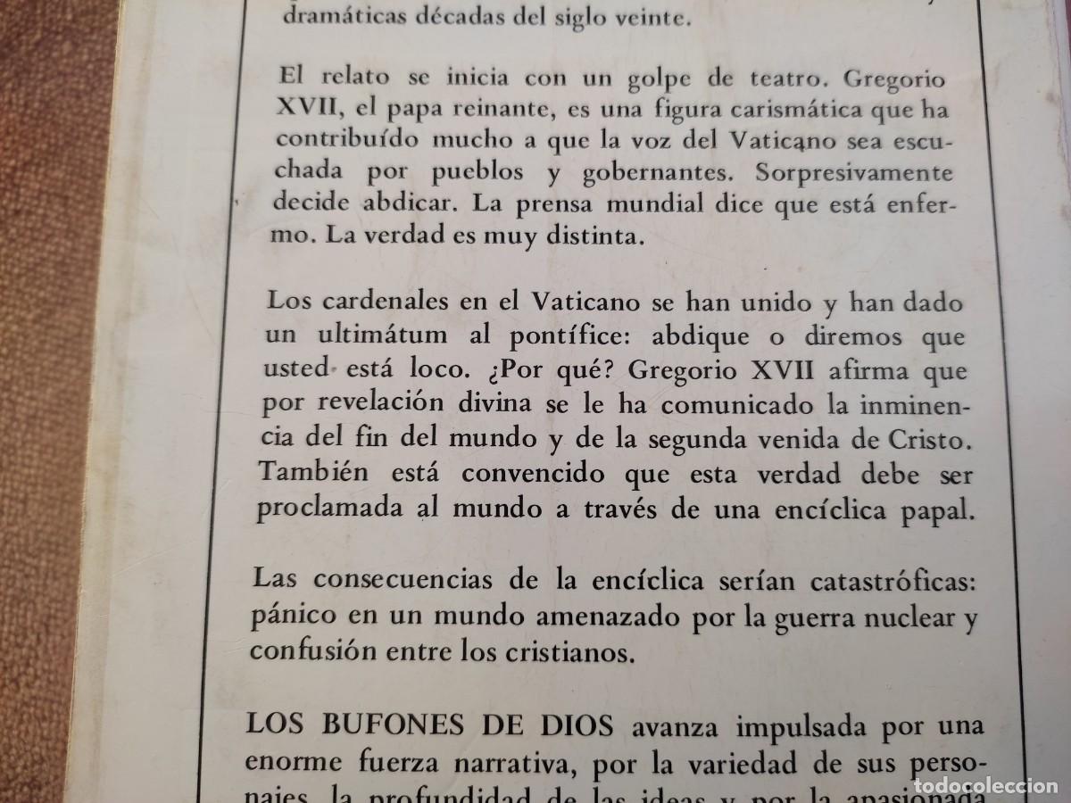 Libros de segunda mano: Los Bufones de Dios Morris West Ed Vergara 1981 - Foto 4