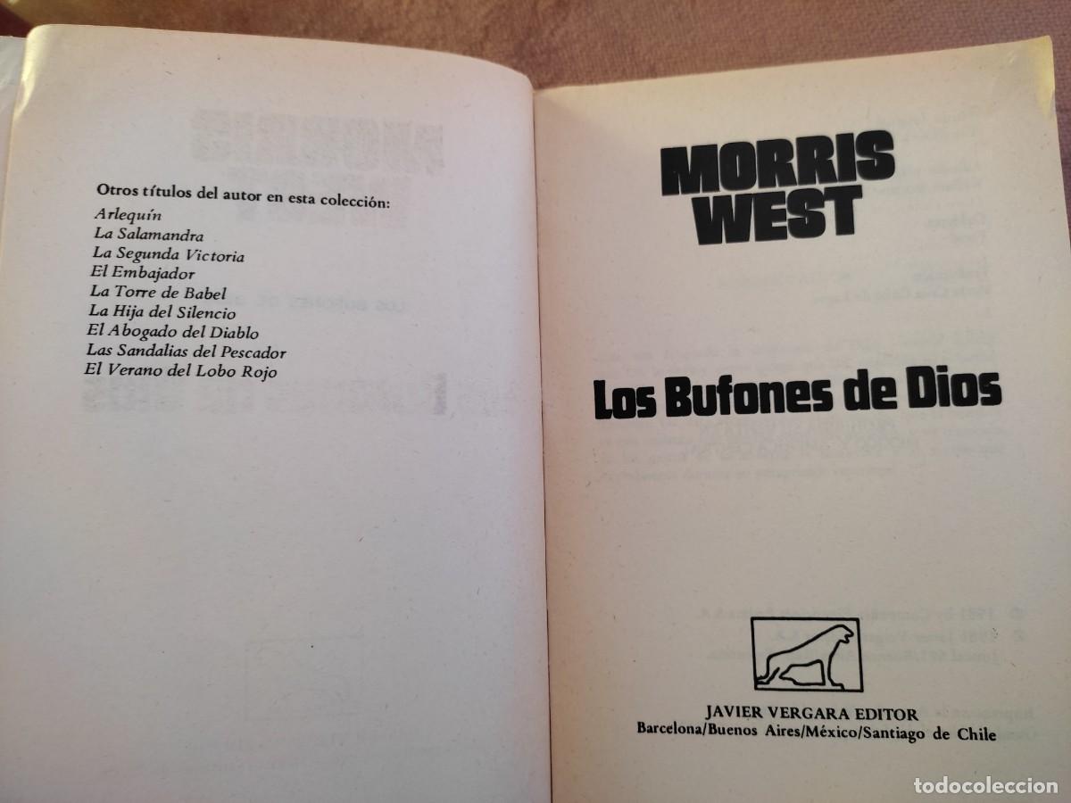 Libros de segunda mano: Los Bufones de Dios Morris West Ed Vergara 1981 - Foto 5