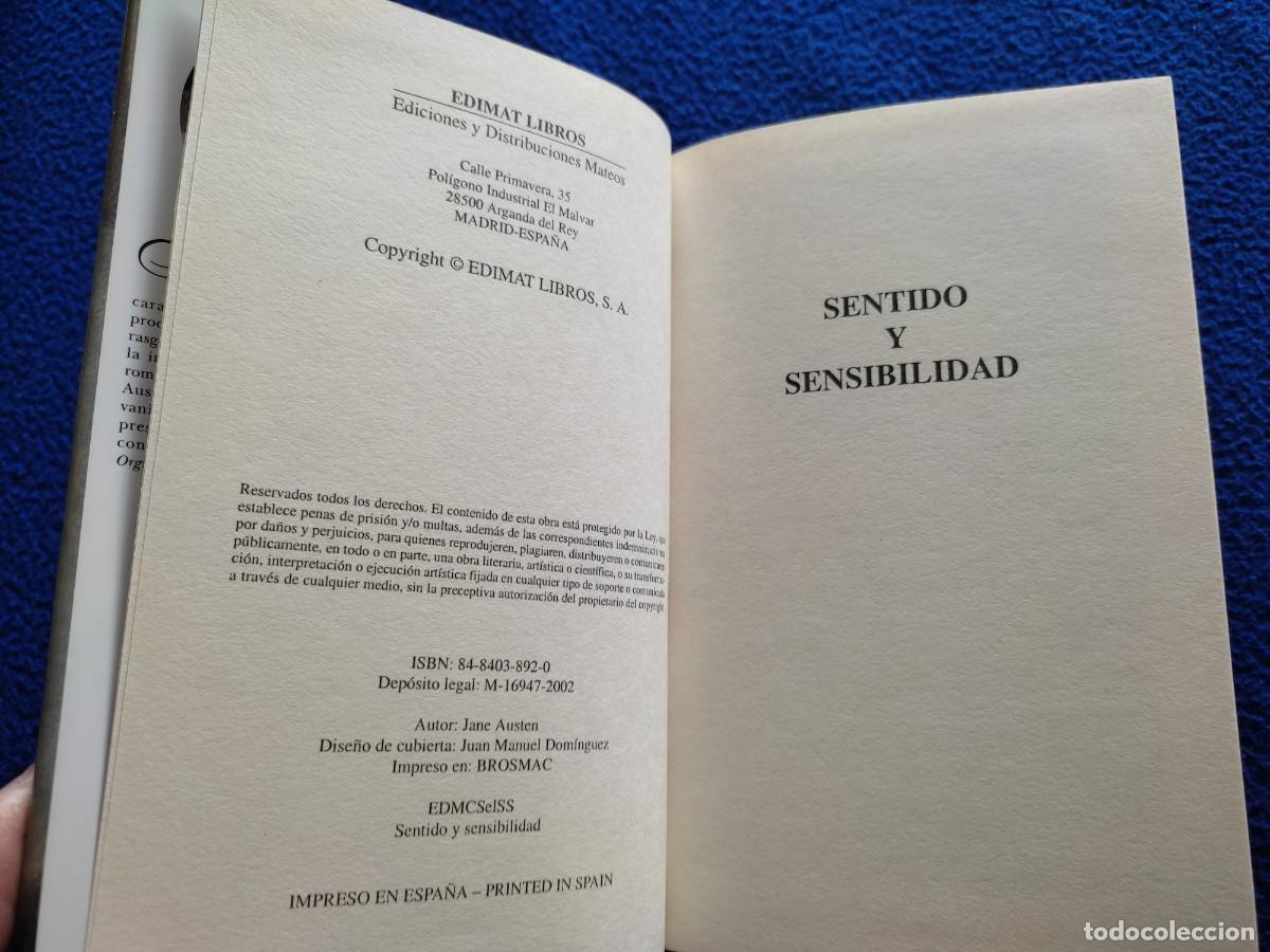 Libros de segunda mano: Sentido y Sensibilidad Jane Austen Edimat Libros 2002 - Foto 8