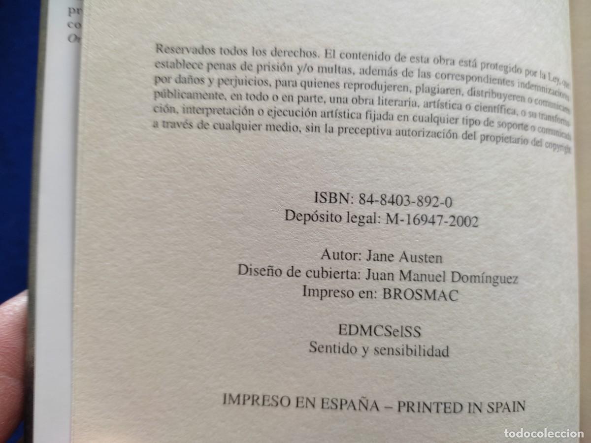 Libros de segunda mano: Sentido y Sensibilidad Jane Austen Edimat Libros 2002 - Foto 9