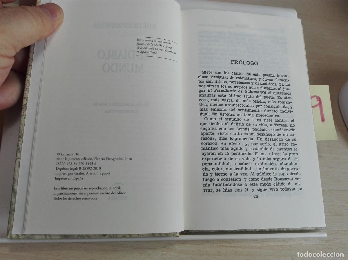 Libros de segunda mano: EL DIABLO MUNDO JOSE DE ESPRONCEDA - Foto 4
