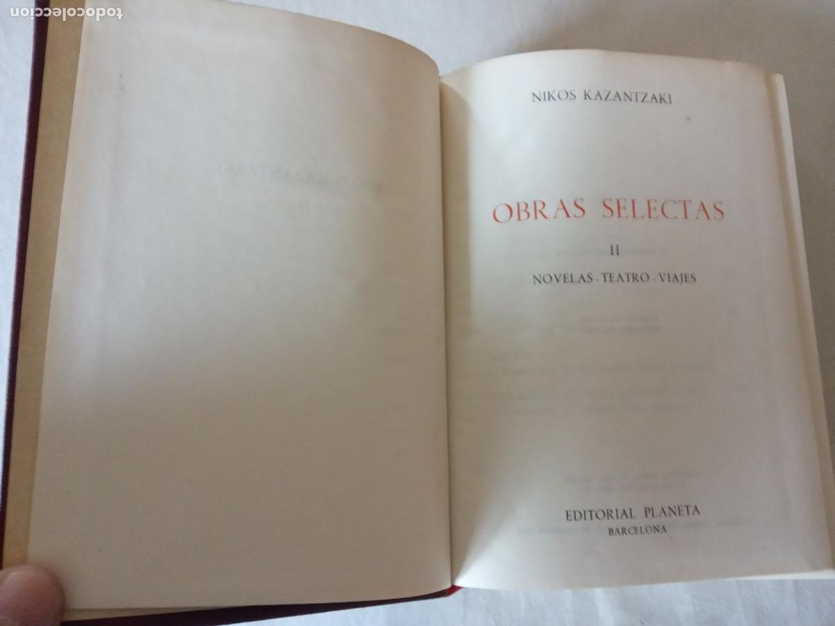 Libros de segunda mano: OBRAS SELECTAS. NIKOS KAZANTZAKI. 2 TOMOS. PLANETA. - Foto 5