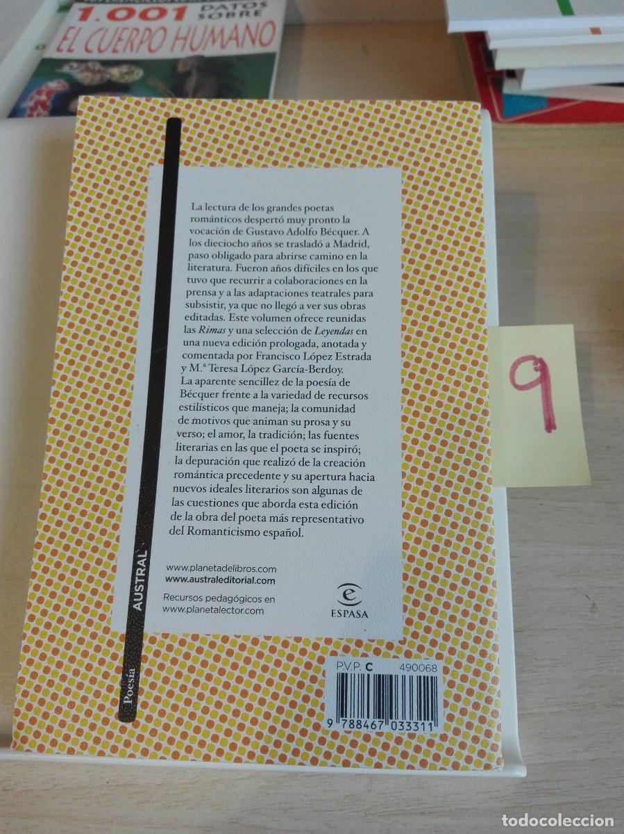 Libros de segunda mano: RIMAS Y LEYENDAS GUSTAVO ADOLFO B&Eacute;CQUER - Foto 2