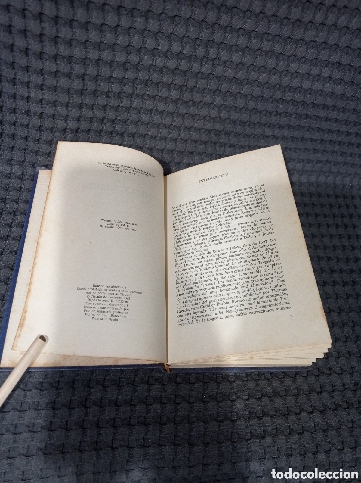 Libros de segunda mano: Romeo y Julieta (William Shakespeare) A&ntilde;o 1965 - Foto 6