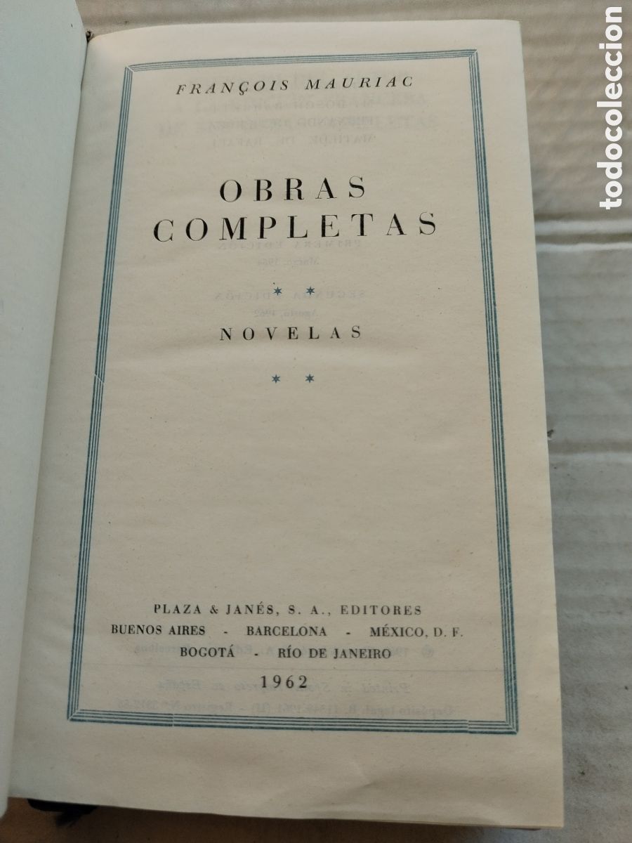 Libros de segunda mano: OBRAS COMPLETAS II/FRANCOIS MAURIAC - Foto 2