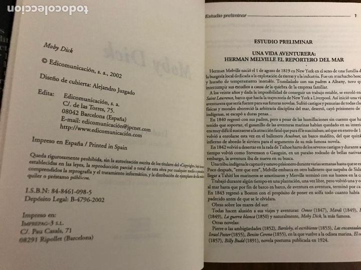 Libros de segunda mano: MOBY DICK , HERMAN MELVILLE , EDICOMUNICACI&Oacute;N - Foto 2