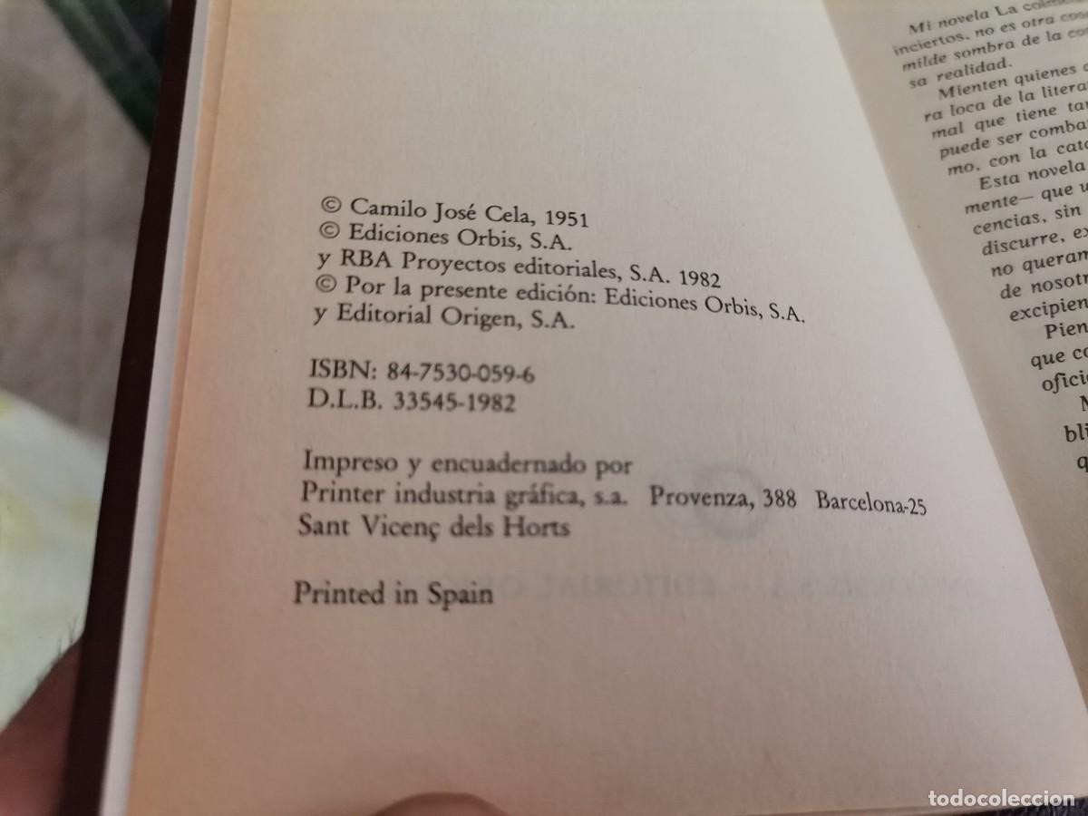 Libros de segunda mano: LA COLMENA CAMILO JOS&Eacute; CELA ED. ORBIS 1982 - Foto 2