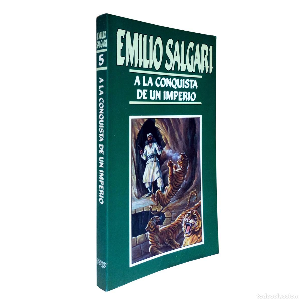 Libros de segunda mano: A La Conquista de Un Imperio / Emilio Salgari N&ordm; 5 / Ediciones Orbis 1987 - Foto 1