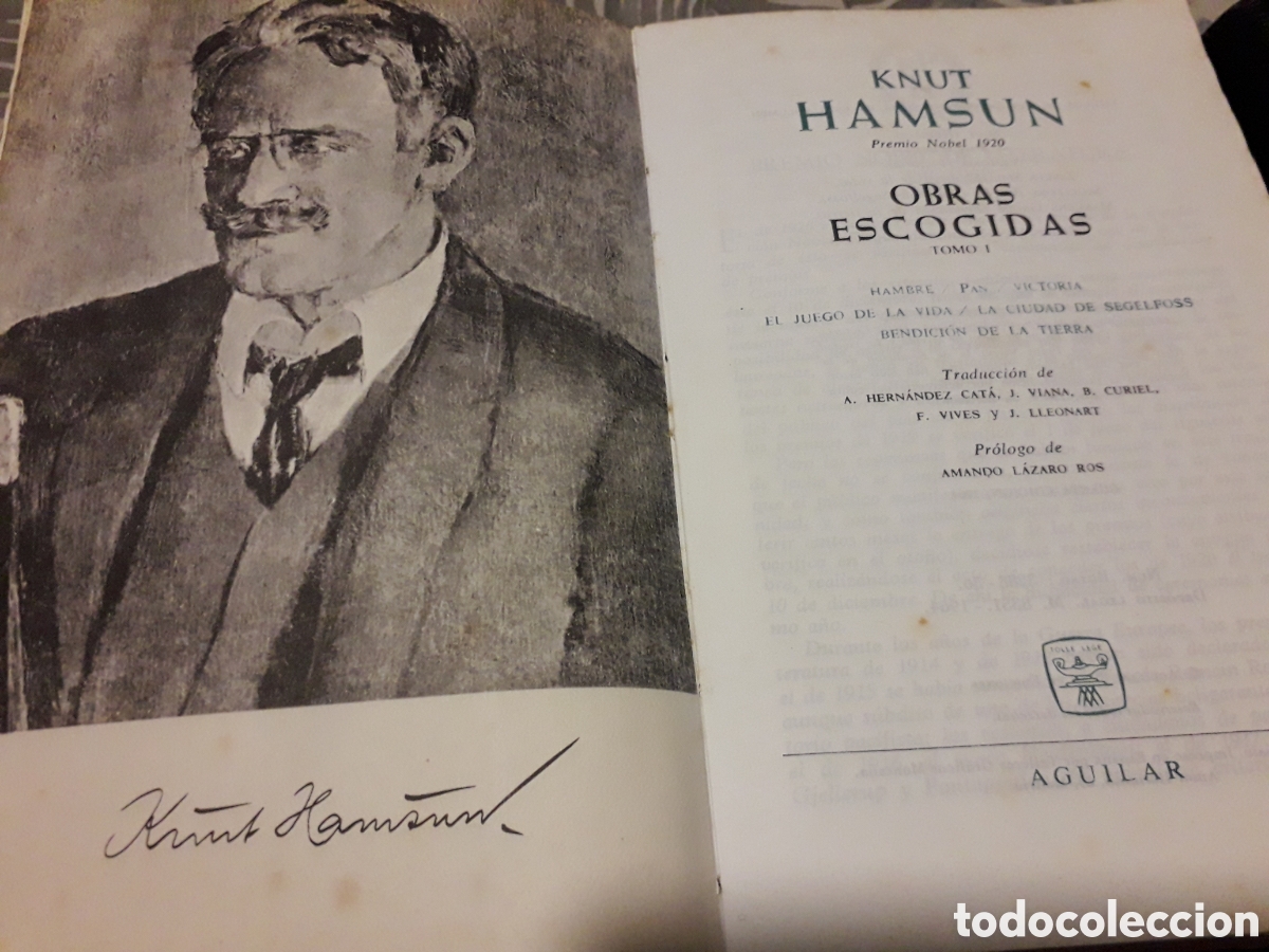 Libros de segunda mano: KNUT HAMSUN, PREMIO NOBEL 1920, - Foto 2