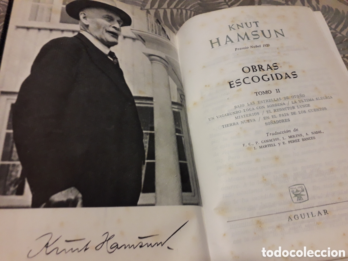Libros de segunda mano: KNUT HAMSUN, PREMIO NOBEL 1920, - Foto 4