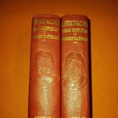 Libros de segunda mano: BENITO PEREZ GALDOS. OBRAS COMPLETAS I Y II . EPISODIOS NACIONALES. AGUILAR 1950,1952. Lote 400966464