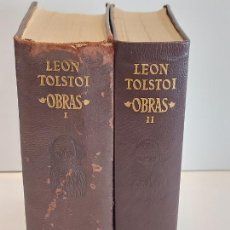Libros de segunda mano: LEON TOLSTOI / OBRAS COMPLETAS / 2 TOMOS-AGUILAR / 5ª Y 3ª EDICIÓN 1966 Y 1964 / DE OCASIÓN.. Lote 401038974