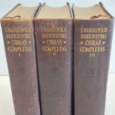 Libros de segunda mano: DOSTOYEVSKI / OBRAS COMPLETAS / AGUILAR / 3 TOMOS 1957 Y 1958 / DE OCASIÓN !. Lote 401042684