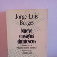 Libros de segunda mano: NUEVE ENSAYOS DANTESCOS - JORGE LUIS BORGES - ESPASA-CALPE 1982 - 1A EDICIÓN. BELLAS ILUSTRACIONES. Lote 401320734
