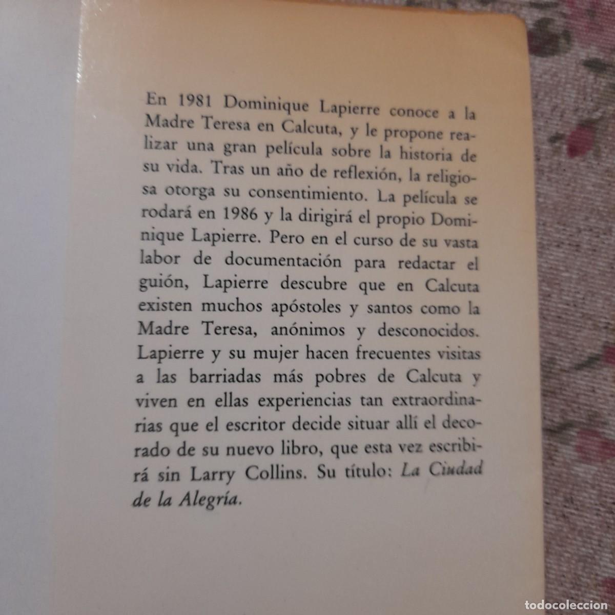 Libros de segunda mano: LA CIUDAD DE LA ALEGR&Iacute;A. LAPIERRE, Dominique 1985 - Foto 3