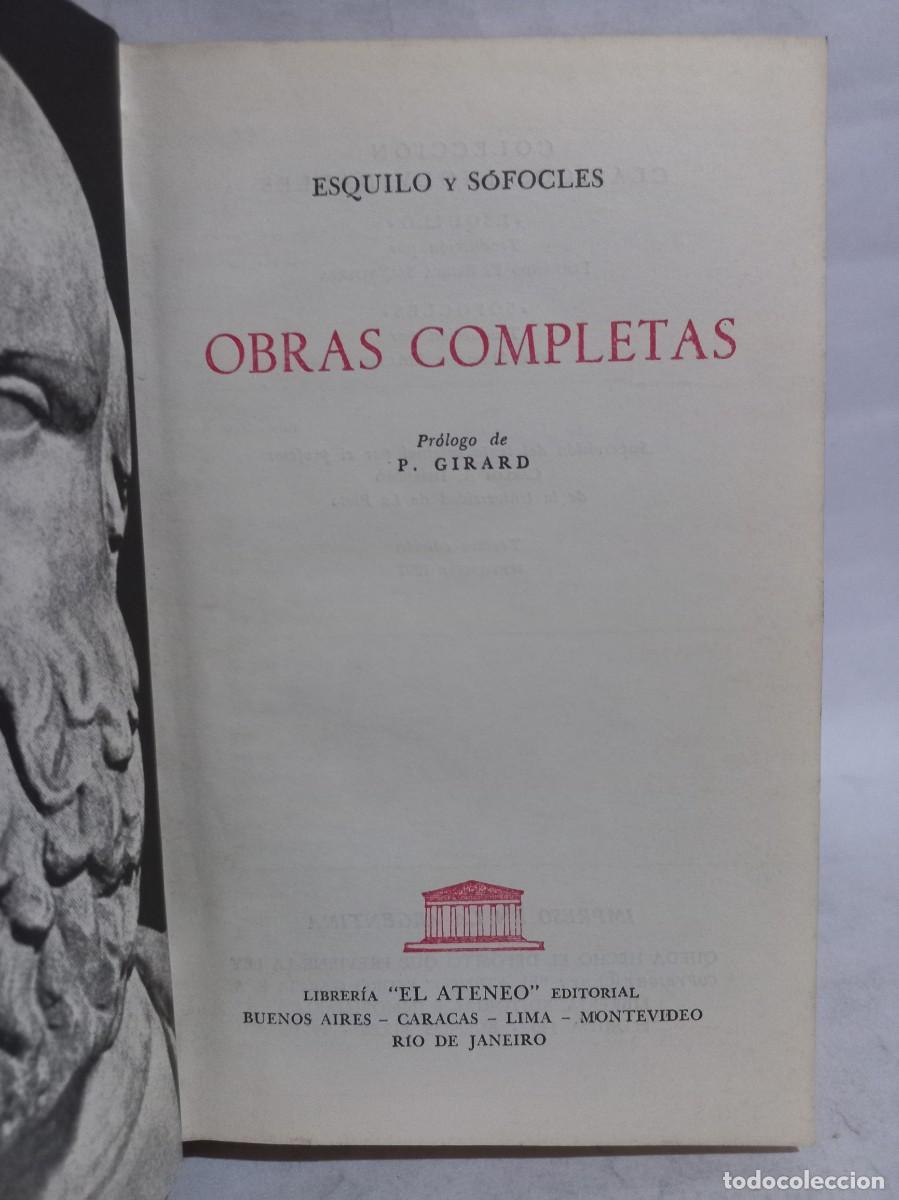 Libros de segunda mano: Esquilo y S&oacute;focles - Obras Completas - 1957 - Foto 1
