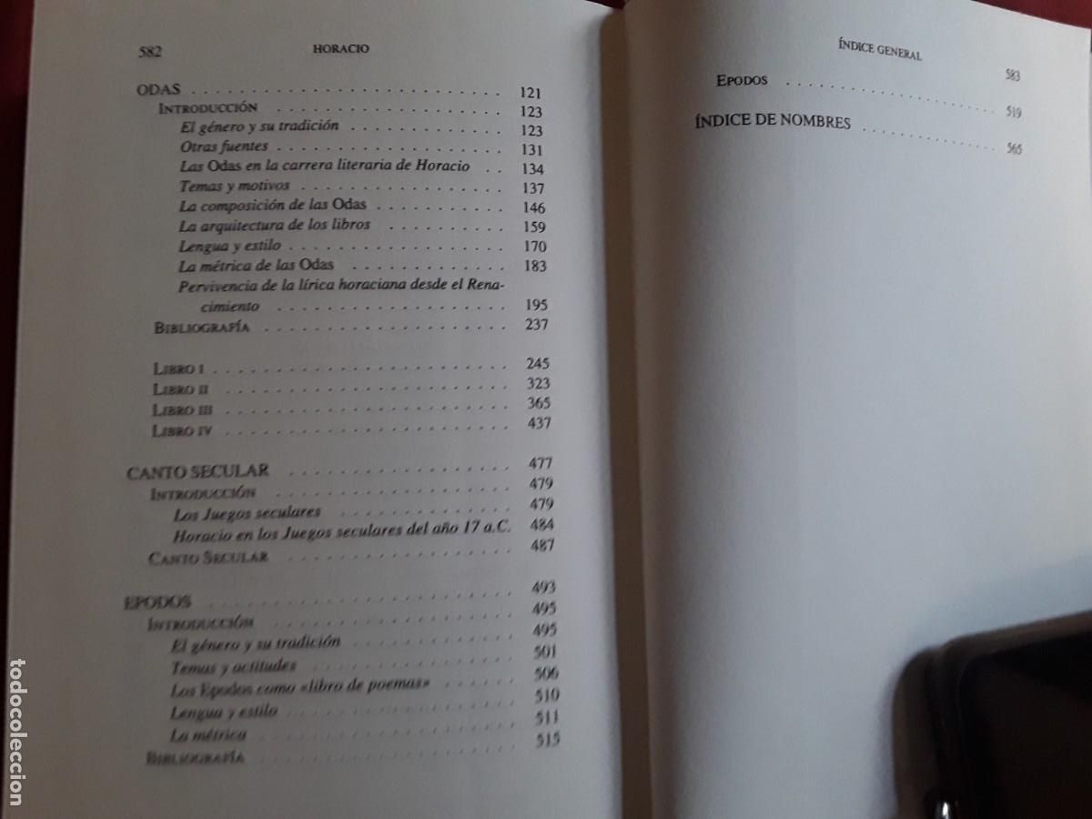 Libros de segunda mano: Odas/Epodos, de Horacio. Gredos, 2008. Excelente estado - Foto 4