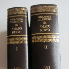 Libros de segunda mano: AMADO NERVO. OBRAS COMNPLETAS. AGUILAR 2 TOMOS. GRANDES CLASICOS. MÉXICO 1991. Lote 402208164