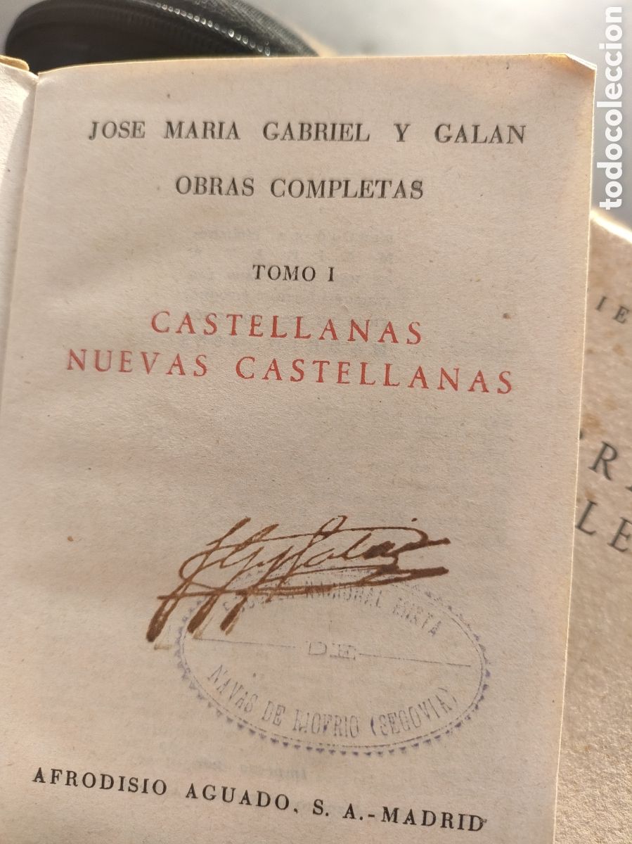 Libros de segunda mano: Obras completas Jos&eacute; Mar&iacute;a Gabriel y Gal&aacute;n - Foto 2