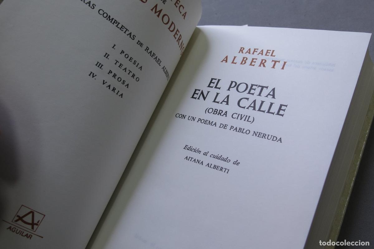 Libros de segunda mano: 1978. El poeta en la calle. Alberti. AGUILAR - Foto 2