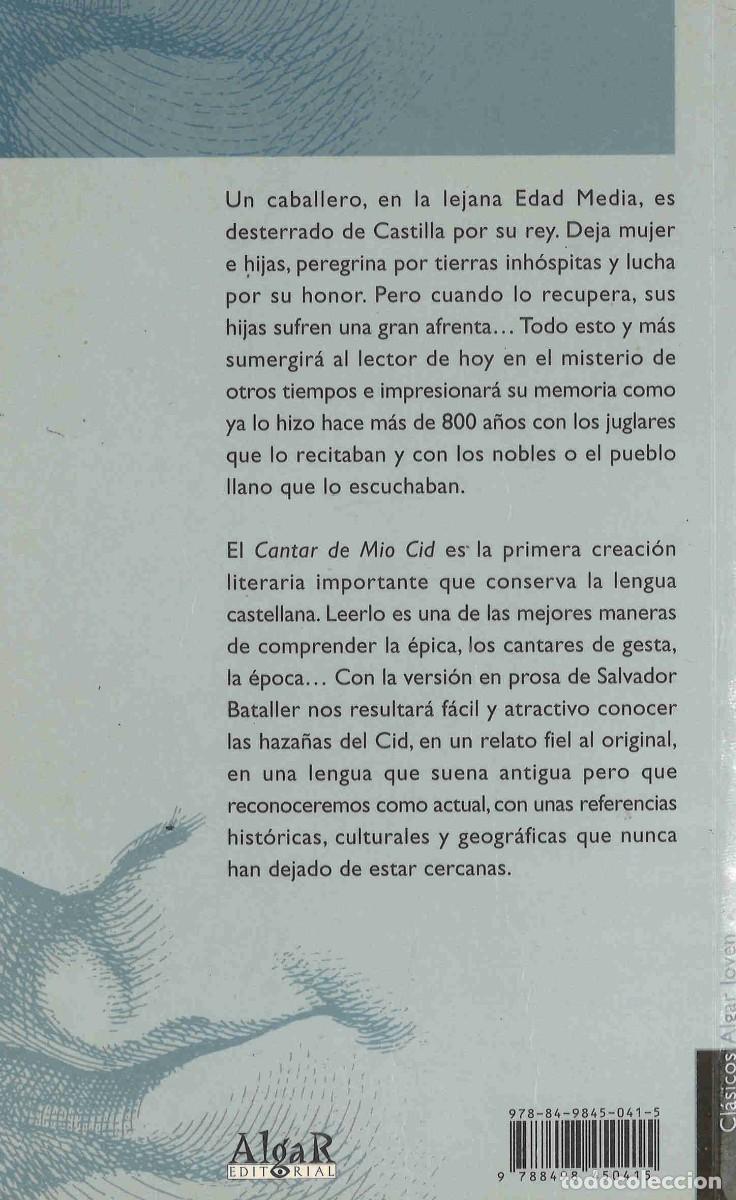 Libros de segunda mano: Cantar de Mio Cid. Algar, 2007 - Foto 2