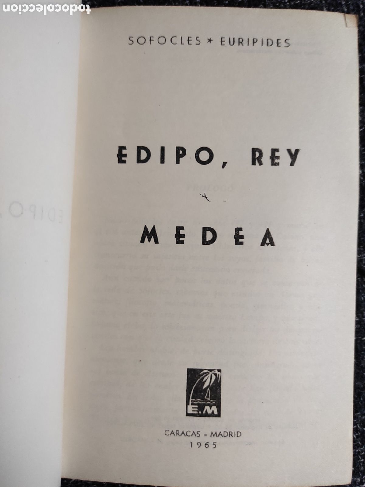 Libros de segunda mano: EDIPO / SOFOCLES - MEDEA / EURIPIDES - Foto 2