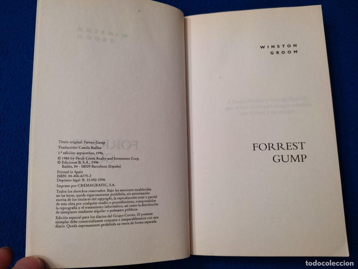 Libros de segunda mano: Forrest Gump Winston Groom Ediciones BSA 1996 - Foto 5