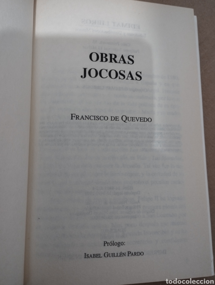 Libros de segunda mano: OBRAS JOCOSAS (FRANCISCO DE QUEVEDO) - Foto 2