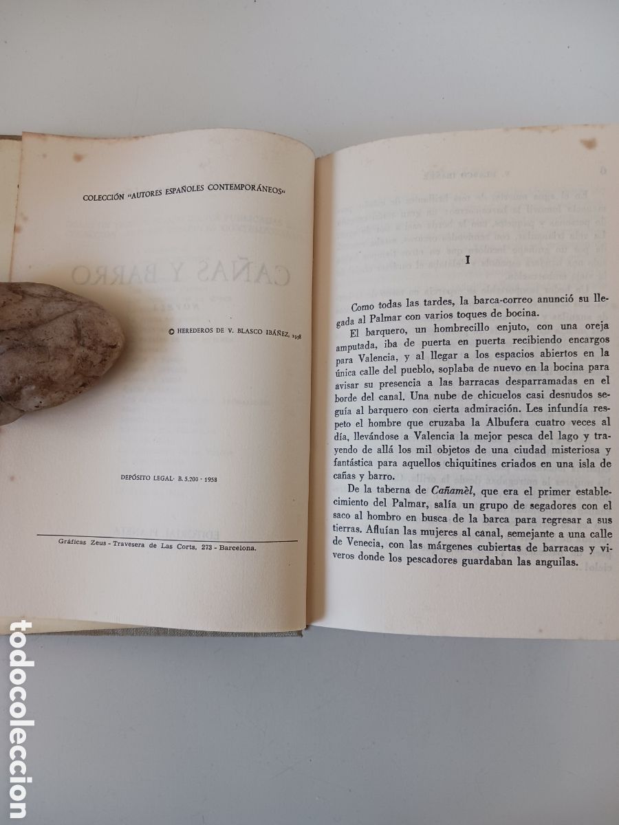 Libros de segunda mano: Ca&ntilde;as y barro, Vicente Blasco Iba&ntilde;ez, 1958 - Foto 3