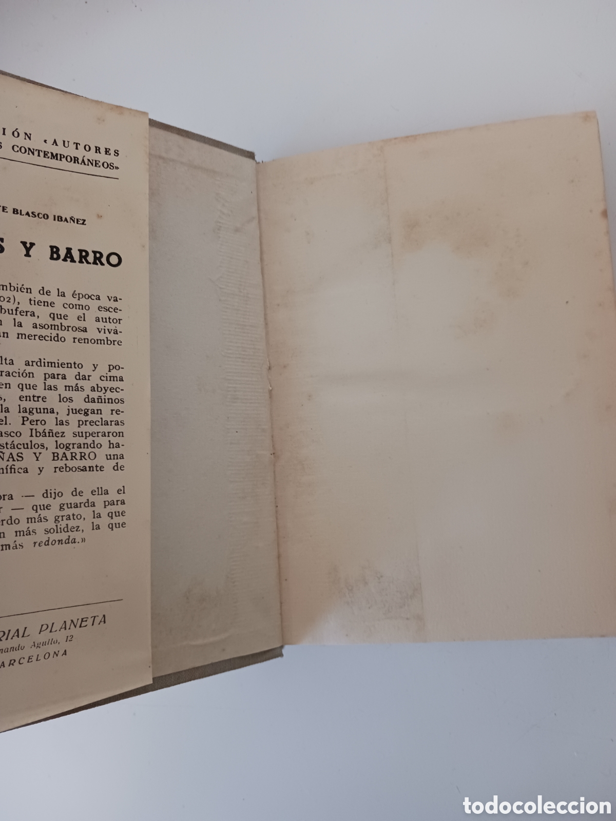 Libros de segunda mano: Ca&ntilde;as y barro, Vicente Blasco Iba&ntilde;ez, 1958 - Foto 2