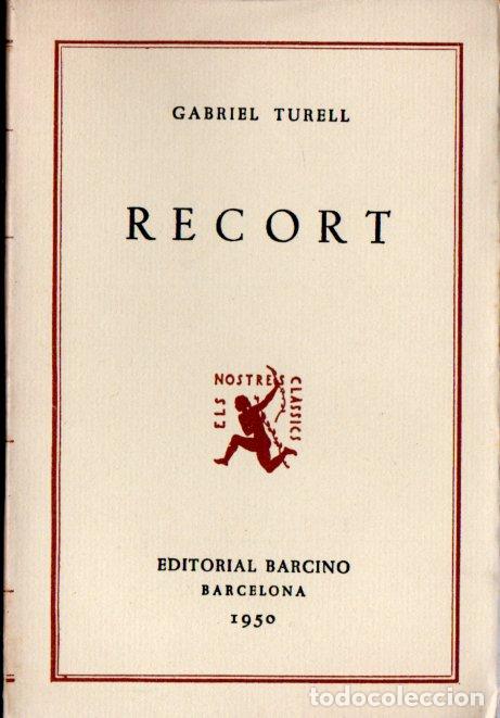 Libros de segunda mano: GABRIEL TURELL : RECORT (BARCINO, 1950) - Foto 1