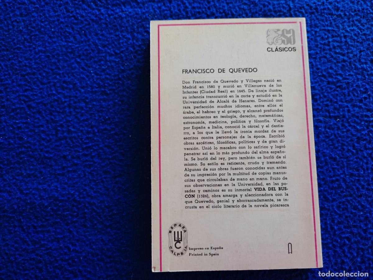 Libros de segunda mano: EL BUSC&Oacute;N Francisco de Quevedo Ediciones Austral Espasa Calpe 1980 - Foto 3