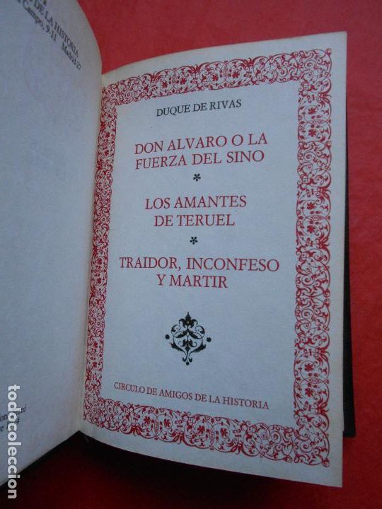 Libros de segunda mano: CIRCULO DE AMIGOS DE LA HISTORIA AMANTES DE TERUEL DUQUE DE RIVAS - Foto 1