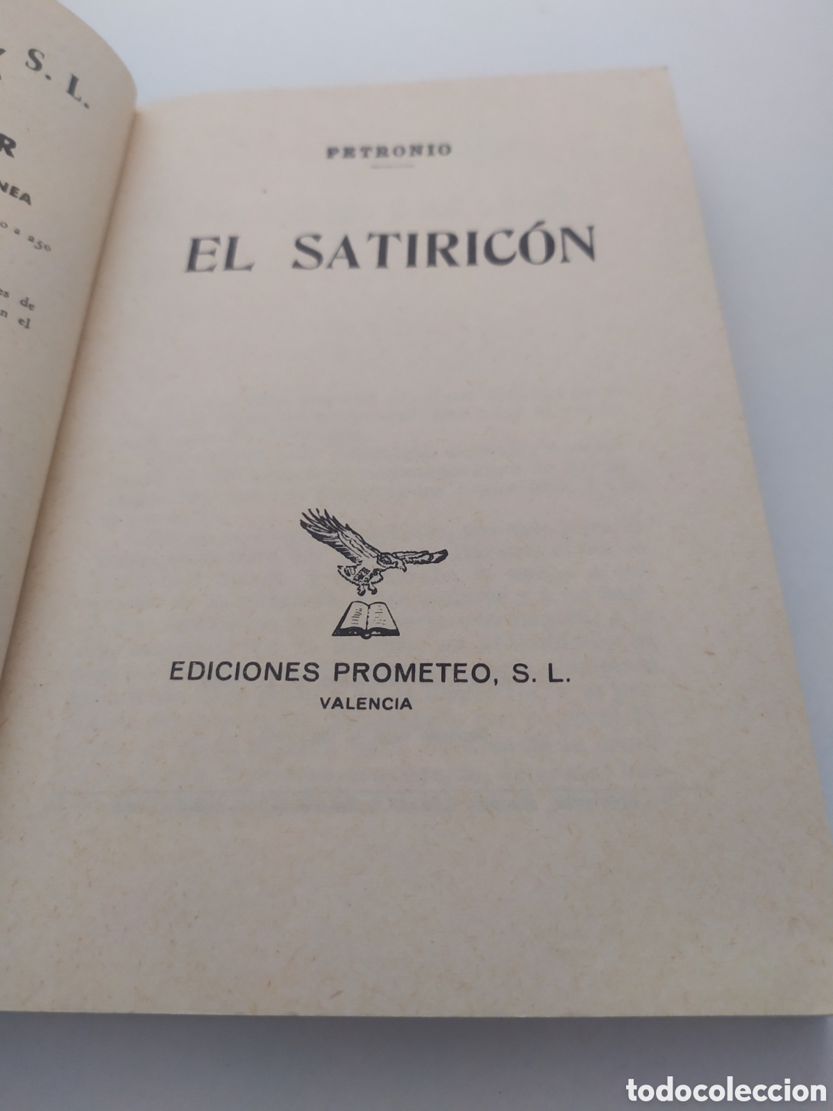 Libros de segunda mano: EL SATIRICON. PETRONIO. EDICIONES PROMETEO 1969. - Foto 2