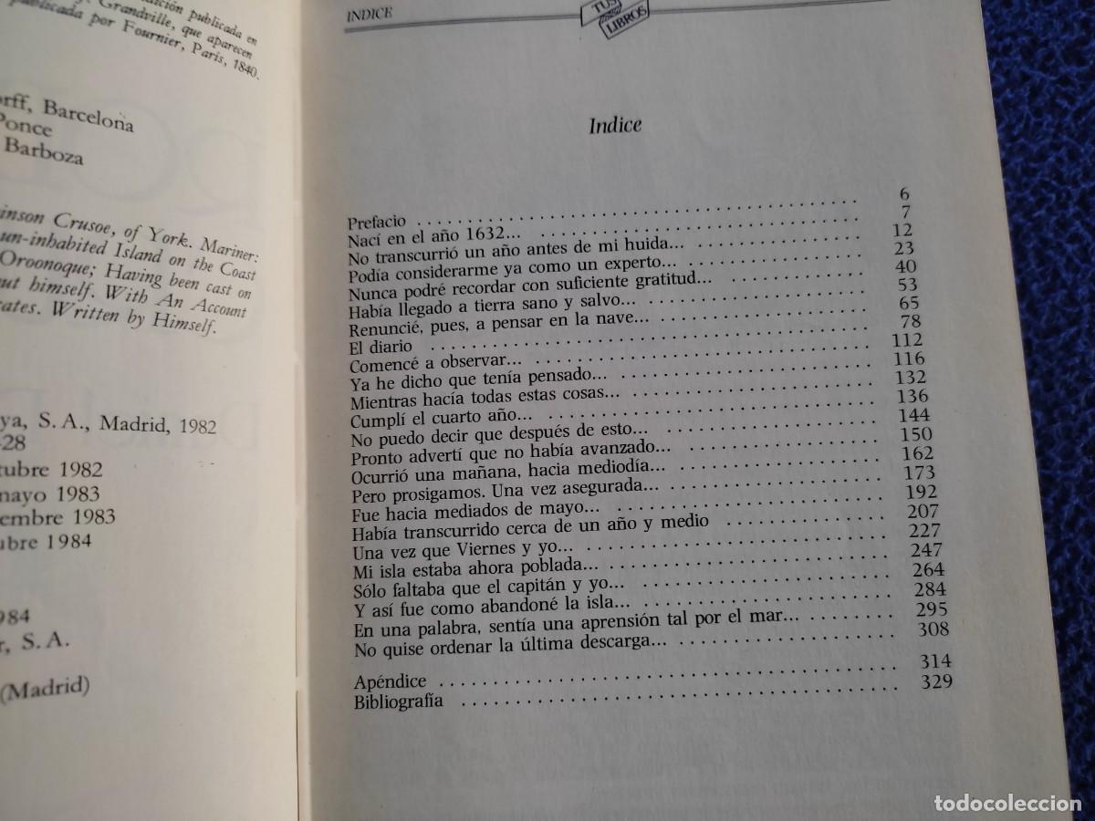 Libros de segunda mano: ROBINSON CRUSOE Daniel Defoe Ediciones Generales Anaya 1984 - Foto 7