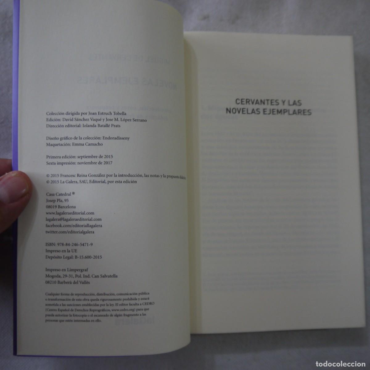 Libros de segunda mano: NOVELAS EJEMPLARES - MIGUEL DE CERVANTES - LA GALERA - 2017 - Foto 4